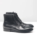 Men Ankle Boots Luxury Handmade Autumn Winter Genuine Leather Round Toe Lace Up Male Shoes