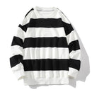 Spring Fall Men Striped Sweatshirt America Style Vintage Long Sleeve Casual Loose Pullovers Unisex School Streetwear Chic Tops