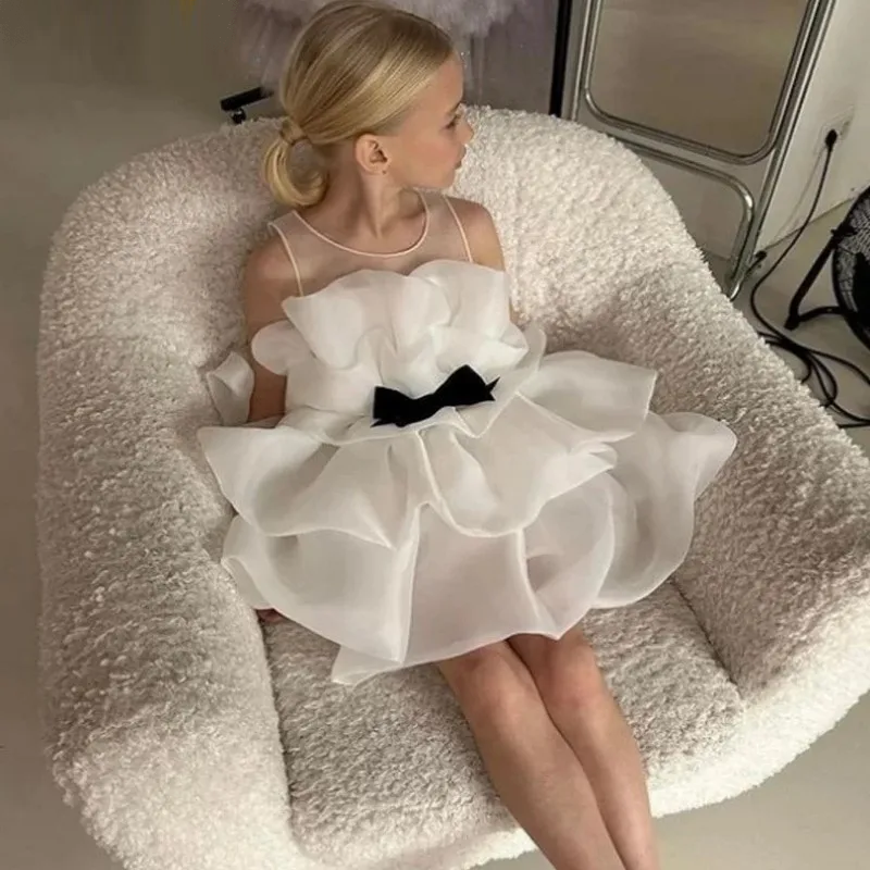 Baby Girl Princess Ruffled Dress Wedding Party Pageant Birthday Clothes
