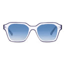 Acetate Checkerboard Sunglasses Rectangle Frame Blue Sun Glasses Designer Square Shades Female