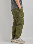 Men's casual pants loose tapered pants lightweight elastic summer thin style pants