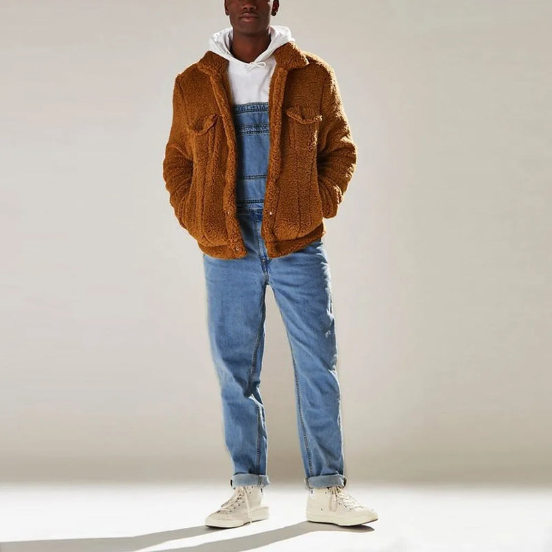 Male Streetwear Men'S Denim Jeans Overall Jumpsuit For Mens