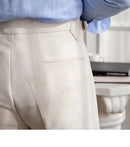 Naples Suit Shorts Men Smart Casual Waist Buckle Button Knee Length Pants Summer