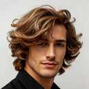 Man with styled brown hair against a plain background, Obroi