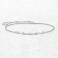 Bracelet Link Chain 925 Sterling Silver Classic Happiness Jewelry Gift For Women