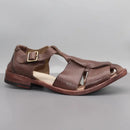 Genuine Leather Sandal Men Summer Breathable Buckle Gladiator Shoes Casual Beach Flat Sandals