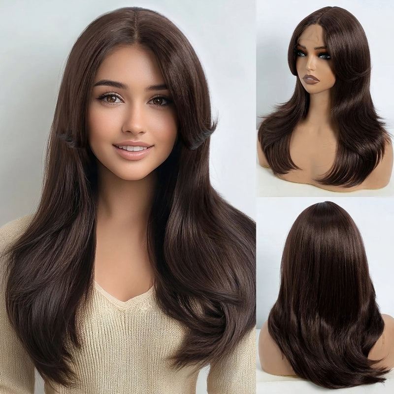 Lace Front Wig Straight Bangs Lace Wig 14 Inc Cosplay Ombre Blonde Wigs For Women Lace Wig Synthetic Lace Wig