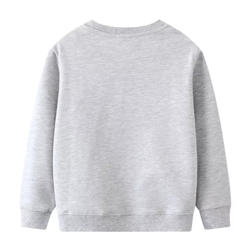Unicorn Embroidery Autumn Winter Girls Sweatshirts Cartoon Toddler Kids Sport Shirts