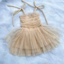 Baby Girl Princess Pearl Strap Layered Tutu Dress Child Vintage Wedding Pageant Birthday Baby Clothes 1-10Y