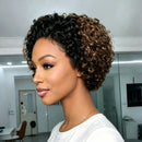 Curly Pixie Cut Wigs 13*4 Lace Front Wigs Human Hair Natural Short Hair