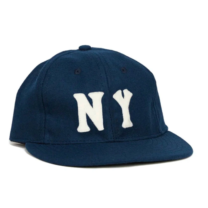 Wool Baseball Cap Clean Fit Simple College round Top Flat Brim Casual Hat