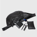 Crossbody Bag Men Croissant Men's Crossbody Bag Luxury Soft Leather Shoulder Bags Male Large Capacity