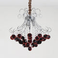 French Gold Cogna Crystal Chandelier European Design Sense Purple Ceiling Decoration LED Pendant Lamp