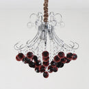 French Gold Cogna Crystal Chandelier European Design Sense Purple Ceiling Decoration LED Pendant Lamp