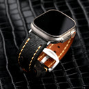 Handmade Leather Watchbands For Apple Watch Ultra Strap Thickened Vintage Style Watch Accessories Band