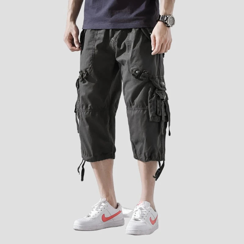 Men Summer Cargo Shorts Casual Cotton Capri Pants Military Tactical Joggers Short Pants Classic