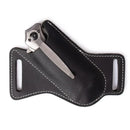 Leather Anti-scratch Storage Sheath Folding Flick Knife Waist Belt Clip Holder Pocket Knives Pack Tools for Camping