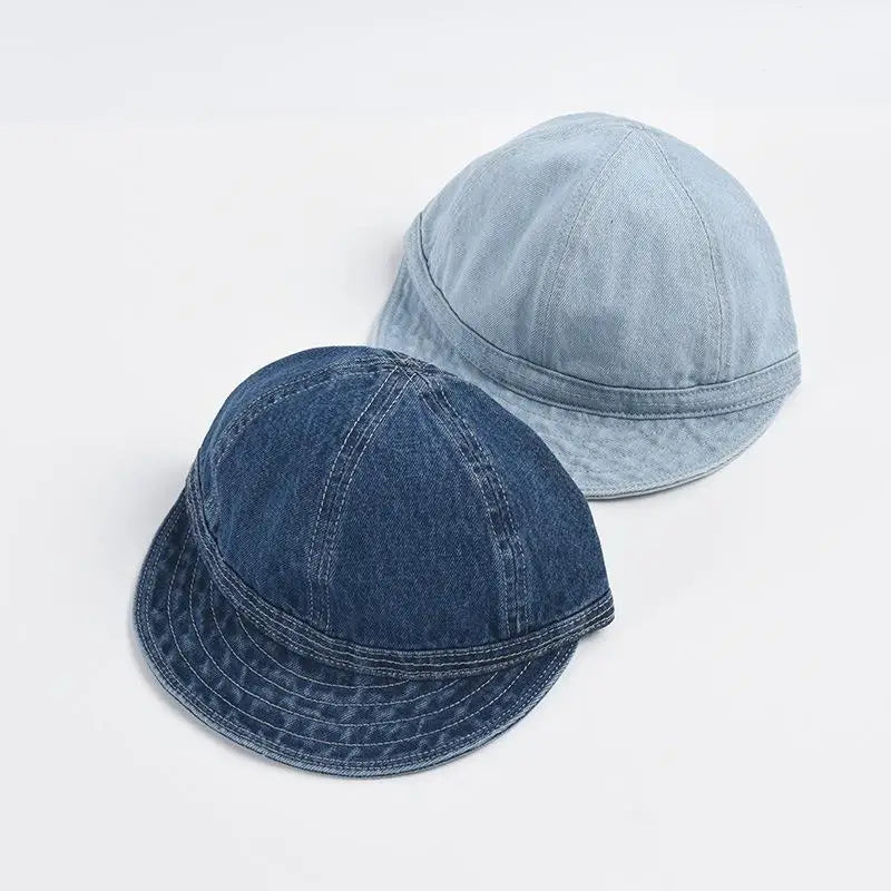 Short Brim Denim Baseball Caps Summer Outdoor Leisure Visor Hats Washed Cotton Hip Hop Casual Cap Unisex