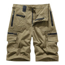 Men's Casual Shorts Summer Shorts Male Cotton Solid Breathable Cargo Knee Length Trousers