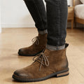 Leather Boots Retro Comfortable Brand Retro Ankle Boots