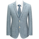 Men Linen Suit Jacket - Lightweight Breathable Summer Blazer for Beach Wedding Casual Party Business Casual