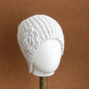Flower Knitted Hat Wool Beanie Hat Keep Warm Ear Protection Crochet Caps Gifts for Winter Girls Women Outdoor