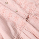 Summer Embroidery Shirt Dress Casual Loose Cotton Polo Neck Dresses for Women Ladies Cardigan Dress