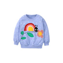 Girls Sweatshirts For Autumn Spring  Embroidery Long Sleeve Hooded Shirts Dots Baby Clothing Shirts