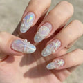 Summer Ocean Series Nail Accessories Aurora Shell Conch White Imitation Pearl Nail Accessories DIY Nail Supplies