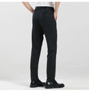 Spring Summer Casual Pants Men Breathable Elastic Slim Straight Business Trousers