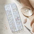 12 Grids Aurora Iridescence Conch Shells Star Nail Charms Summer DIY Nail Art Accessory Decorations
