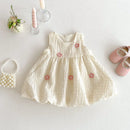 Girls Flower Vest Dress Summer Baby Dress Children Summer Princess Dress