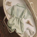 Toddler Infant Kid Baby Boy Clothes Set Little Gentleman Plaid Shirt Overalls Shorts Outfits Summer