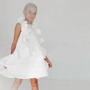 Summer Spanish Princess Evening Gown Ruffles Sleeveless Design Birthday Baptism Party Girls Dress