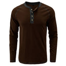 Men Henley Collar Solid Color Tee Tops Men Casual Slim Fit Tshirts Men Tees