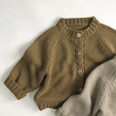 Children Sweater 1-6Y Boys Loose Cardigans Coat Girls Knitted Retro Casual Outwear Top