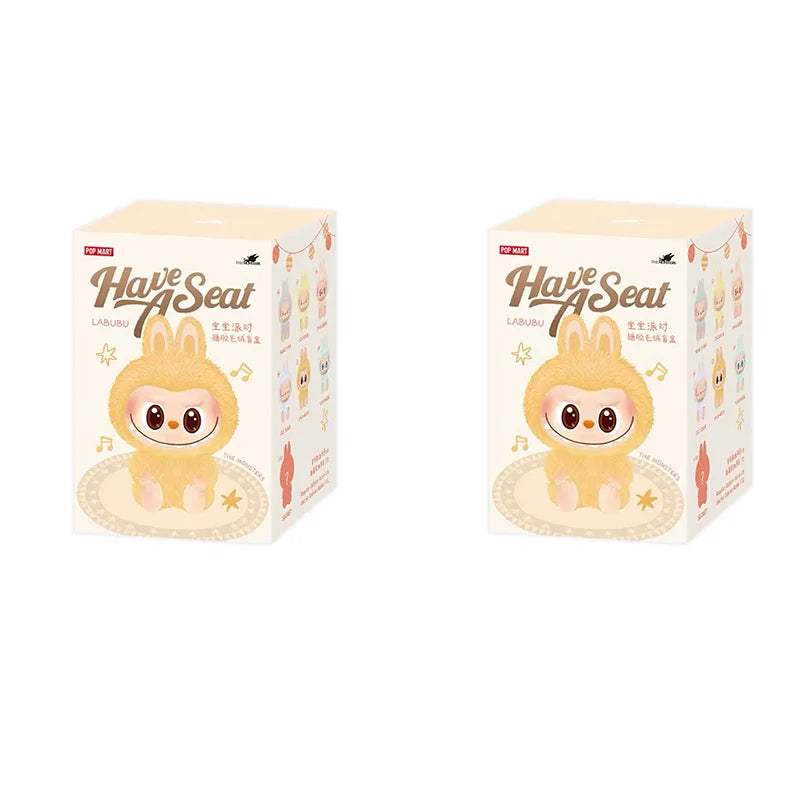 Popmart Labubu The Monsters Sit And Party Vinyl Blind Box Heart-Beating Macaron Pendant Decoration