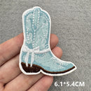 Summer Blue Surfer Girl Shell Wave Bow Iron-on Embroidered Badge Patch DIY T-shirt Hat Backpack Clothing Sticker