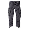 Cotton Cargo Pants Men Casual Straight Solid Trousers Military Tactical Sports Pants Jogging