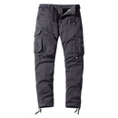 Cotton Cargo Pants Men Casual Straight Solid Trousers Military Tactical Sports Pants Jogging