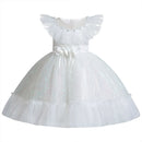 children's party dress Jacquard Lace Princess Girl formal communion dinner party dress