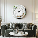 Wall Clock Large Diamond Crystal Living Room Kitchen Bedroom Hall Clock with Roman Numerals