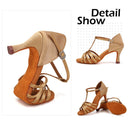 Latin Shoes Women Shoes for Women Latin Brown Modern Sandals