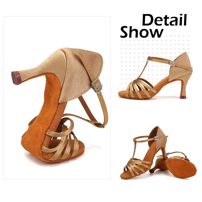 Latin Shoes Women Shoes for Women Latin Brown Modern Sandals
