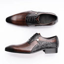Handmade Men Wedding Dress Brogue Shoes Genuine Leather Latest Design Casual Shoes Man Pointed Dress Shoes
