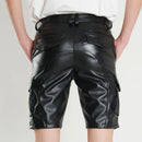 Leather Pants Men's Multi Pockets Zipper Closure for Performance