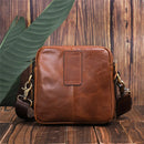 Men Waist Bag Genuine Leather Mini Shoulder Crossbody Bag Satchel For Men