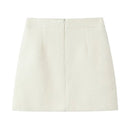 Women Tweed A-line Mini Skirt Office Lady Elegant Autumn Winter Skirts