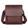 Men Leather Messenger Bag Male Genuine Leather Crossbody Bag Men's Travel Tablet Shoulder Bag