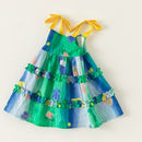Summer Baby Clothes brother and sister matching clothes Beach suit Seaside Holiday Girls Dress
